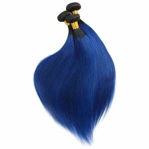 10A Grade Brazilian Blue Straight BUNDLES with CLOSURES & FRONTALS 1B - House of Diffusion