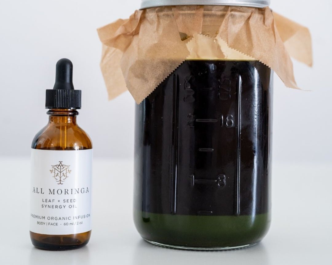 Moringa Leaf + Seed Whole - Plant Nutrition Oil – Face & Body Oil for Damage Sensitive, Skin Repair 2oz - House of Diffusion