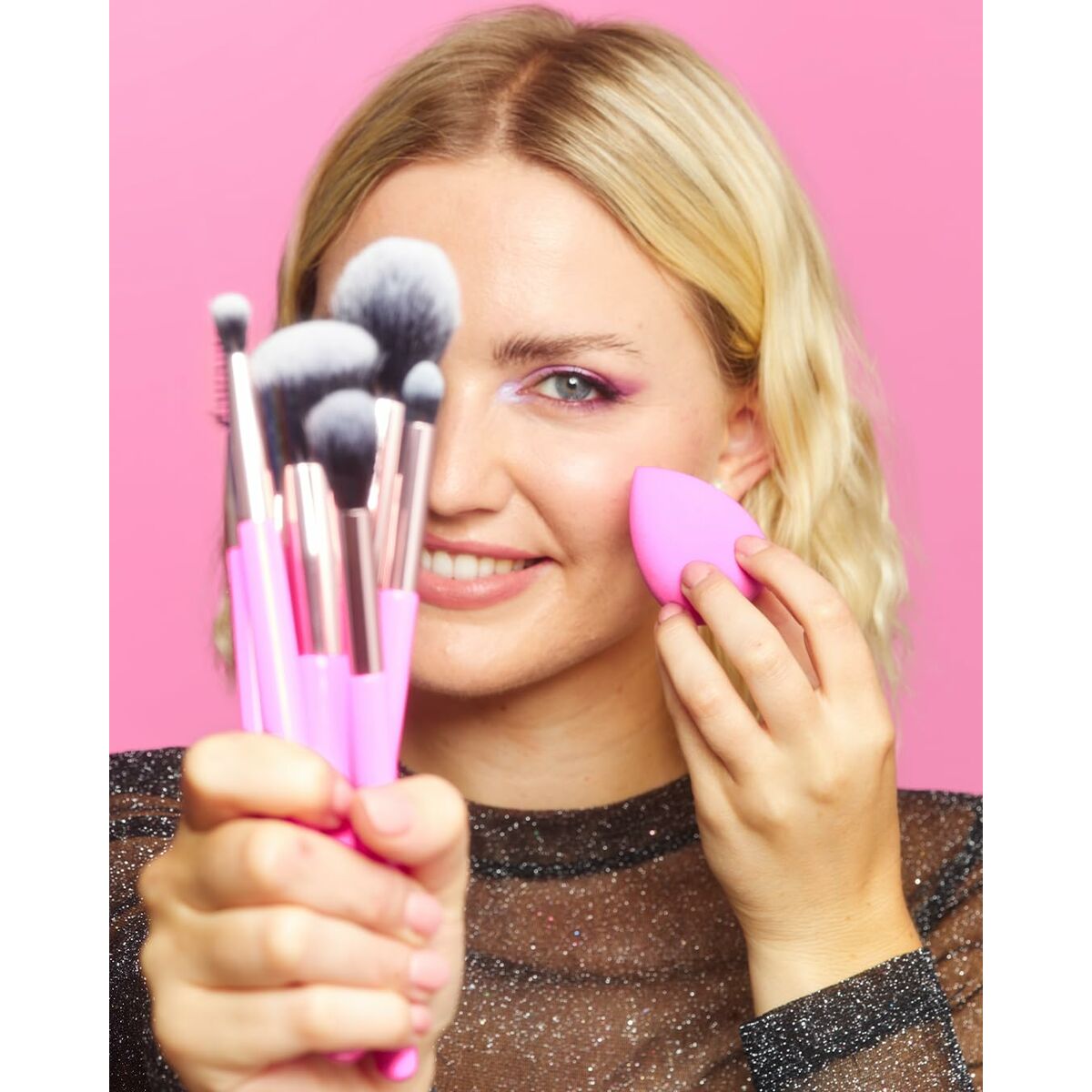 Set of Make - up Brushes Revolution Make Up The Brush Edit Pink 8 Pieces - House of Diffusion