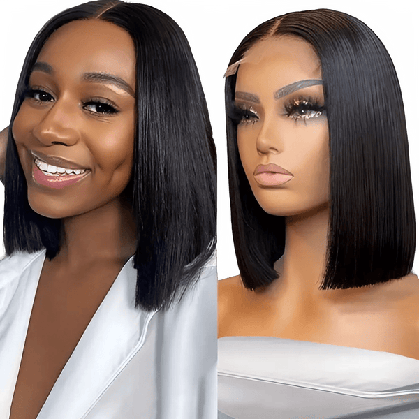 100% Human Hair Lace Frontal Wig (Bob) - House of Diffusion