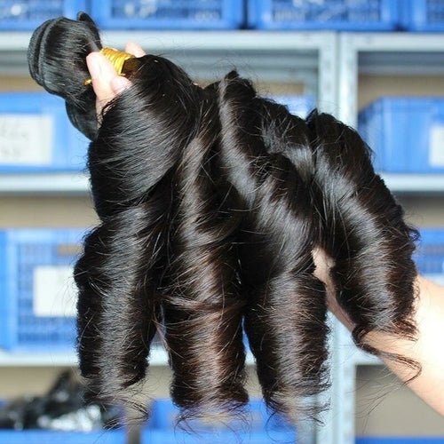 10A Grade 3/4 Romance Curl Fumi Human Hair bundles with 4x4 Closures & - House of Diffusion