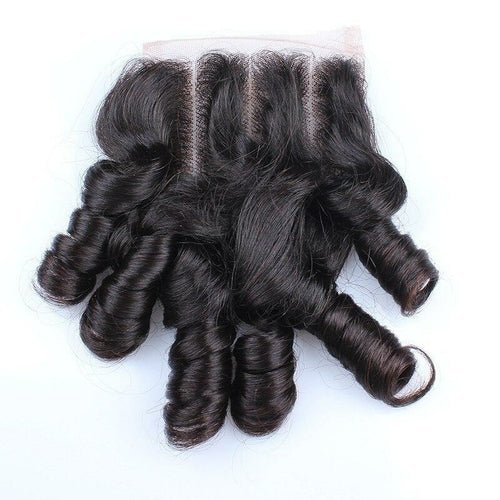 10A Grade 3/4 Romance Curl Fumi Human Hair bundles with 4x4 Closures & - House of Diffusion