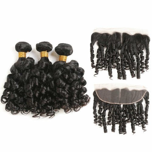 10A Grade Brazilian 3/4 Bundles Loose Bouncy Curl Human Hair bundles w - House of Diffusion