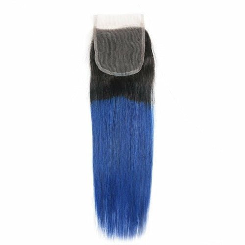 10A Grade Brazilian Blue Straight BUNDLES with CLOSURES & FRONTALS 1B - House of Diffusion
