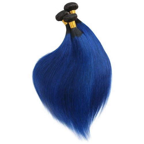 10A Grade Brazilian Blue Straight BUNDLES with CLOSURES & FRONTALS 1B - House of Diffusion