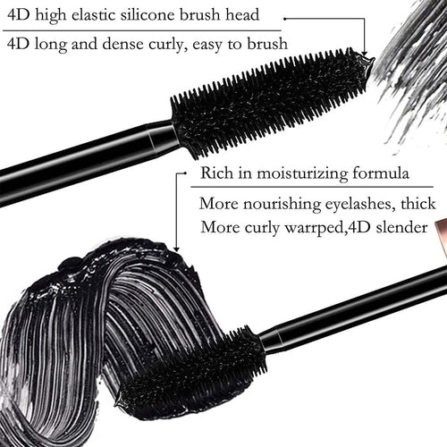 1/2 Pack Black 4D Silk Fiber Eyelash Mascara Extension Makeup - House of Diffusion