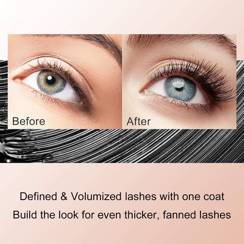 1/2 Pack Black 4D Silk Fiber Eyelash Mascara Extension Makeup - House of Diffusion