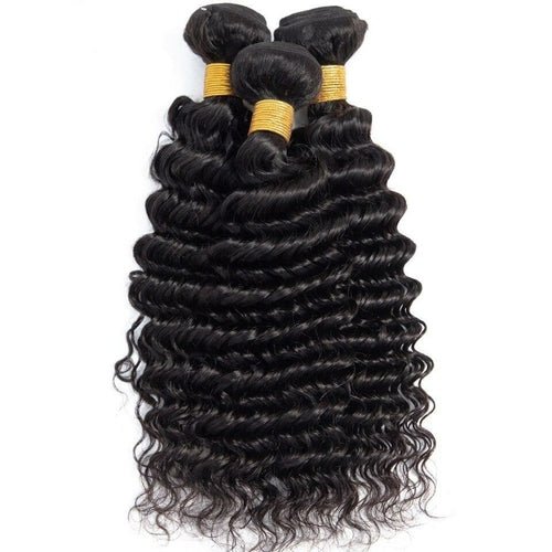 BeuMax 10A Grade 3/4 Deep Wave bundles with 13x4 Frontal - House of Diffusion