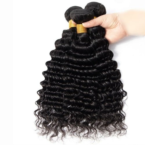 BeuMax 10A Grade 3/4 Deep Wave bundles with 13x4 Frontal - House of Diffusion