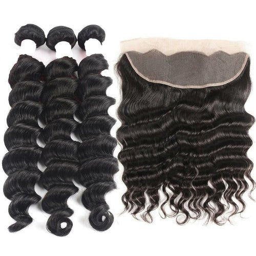 BeuMax 10A Grade 3/4 loose body wave bundles with 13x4 Frontal - House of Diffusion