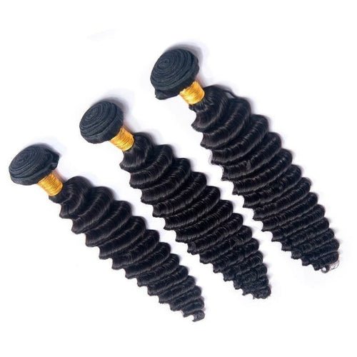 BeuMax 10A Grade 3/4 loose Deep wave bundles with 13x4 Frontal - House of Diffusion