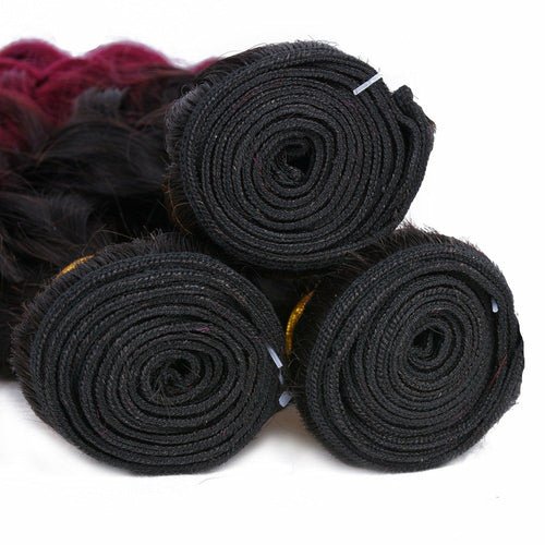 Burg 10A Grade Water Wave 1B/Burgundy BUNDLES with CLOSURES & FRONTAL - House of Diffusion