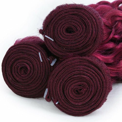 Burg 10A Grade Water Wave 1B/Burgundy BUNDLES with CLOSURES & FRONTAL - House of Diffusion