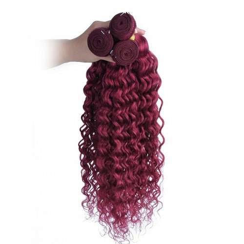 Burg 10A Grade Water Wave 1B/Burgundy BUNDLES with CLOSURES & FRONTAL - House of Diffusion