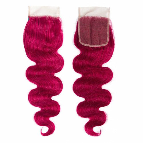 Burgundy 10A Grade Body Wave 1B/Burgundy BUNDLES with CLOSURES & FRON - House of Diffusion