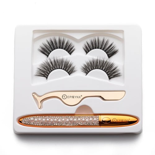 False Eyelashes - No Glue Black Eyeliner and Lashes Kit - House of Diffusion