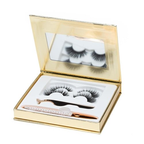 False Eyelashes - No Glue Black Eyeliner and Lashes Kit - House of Diffusion