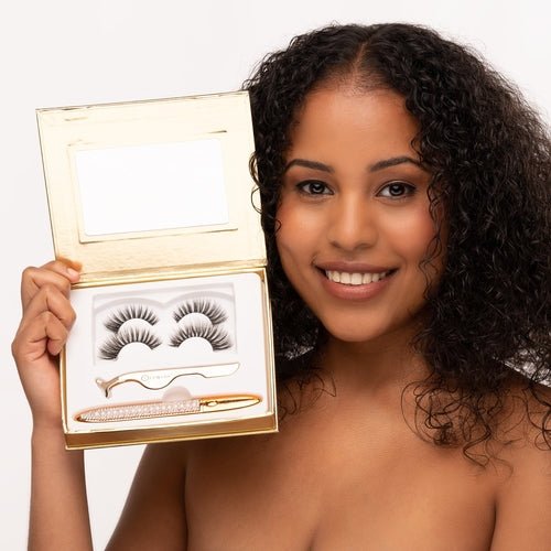 False Eyelashes - No Glue Black Eyeliner and Lashes Kit - House of Diffusion