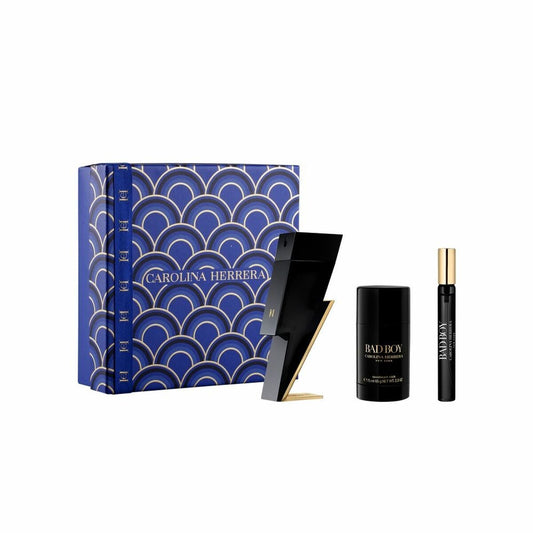 Men's Perfume Set Carolina Herrera Bad Boy EDT 3 Pieces - House of Diffusion