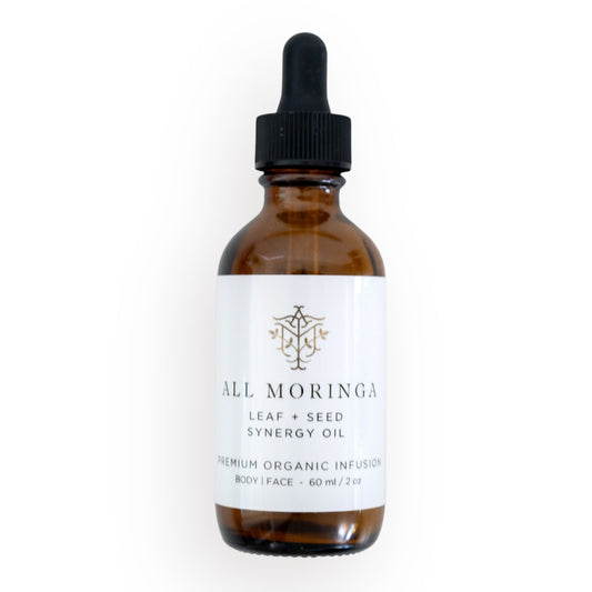 Moringa Leaf + Seed Whole - Plant Nutrition Oil – Face & Body Oil for Damage Sensitive, Skin Repair 2oz - House of Diffusion