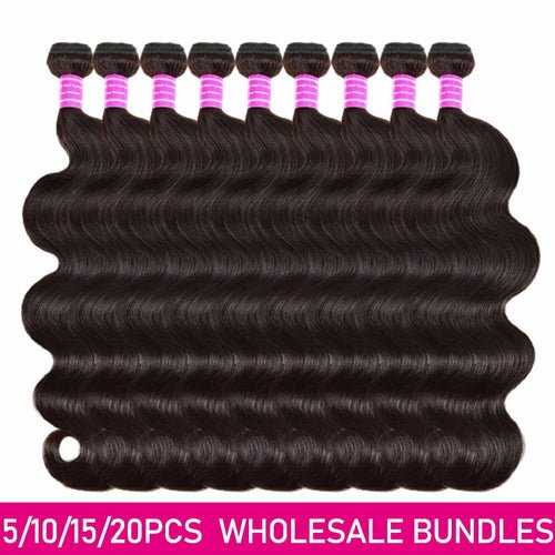 Wholesale 5/6/10/12 Bundles Brazilian Body Wave 10A Grade Human Hair B - House of Diffusion