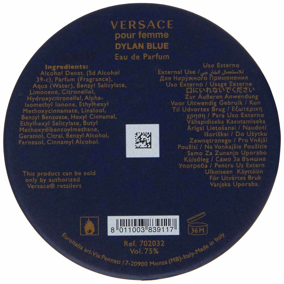 Women's Perfume Versace Dylan Blue EDP 100 ml - House of Diffusion